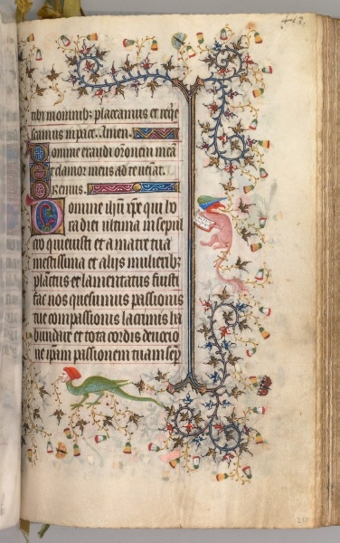 Hours of Charles the Noble, King of Navarre (1361-1425): fol. 2041r, Text