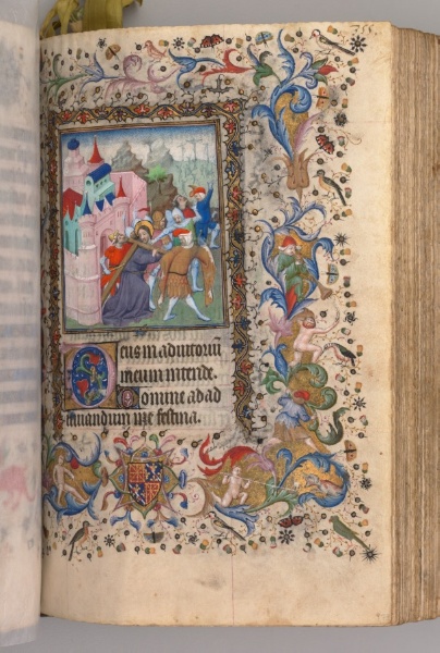 Hours of Charles the Noble, King of Navarre (1361-1425): fol. 170v, Christ Carrying the Cross