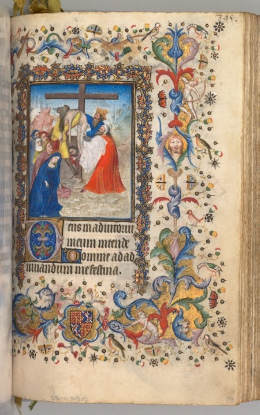 Hours of Charles the Noble, King of Navarre (1361-1425): fol. 192r, Descent from the Cross
