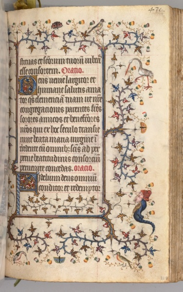 Hours of Charles the Noble, King of Navarre (1361-1425): fol. 210r, Text