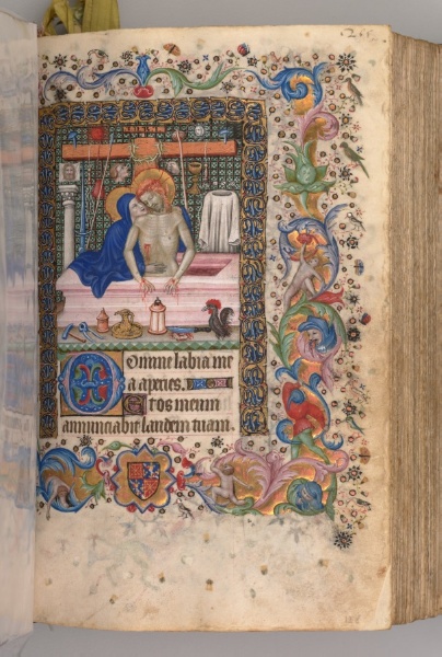 Hours of Charles the Noble, King of Navarre (1361-1425): fol. 128r, Man of Sorrows