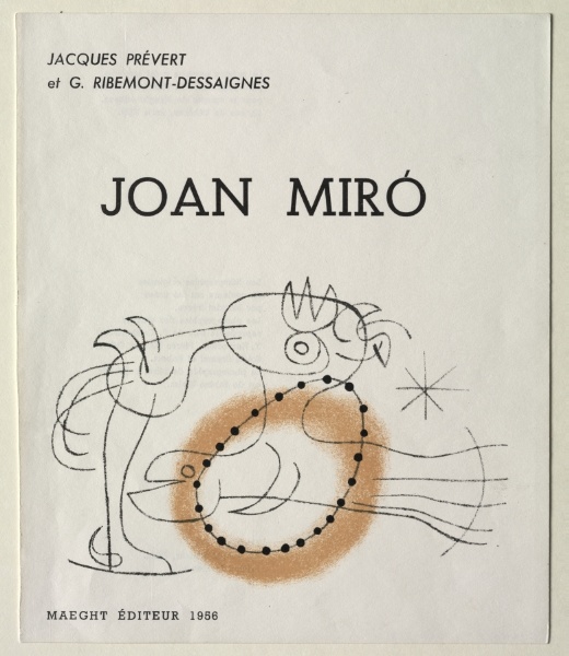 Title Page, Jacques Prevert and G. Ribemont-Dessaignes, Joan Miro, Maeght