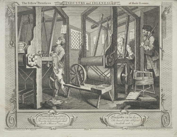 Industry and Idleness: The Fellow Prentices at their Looms