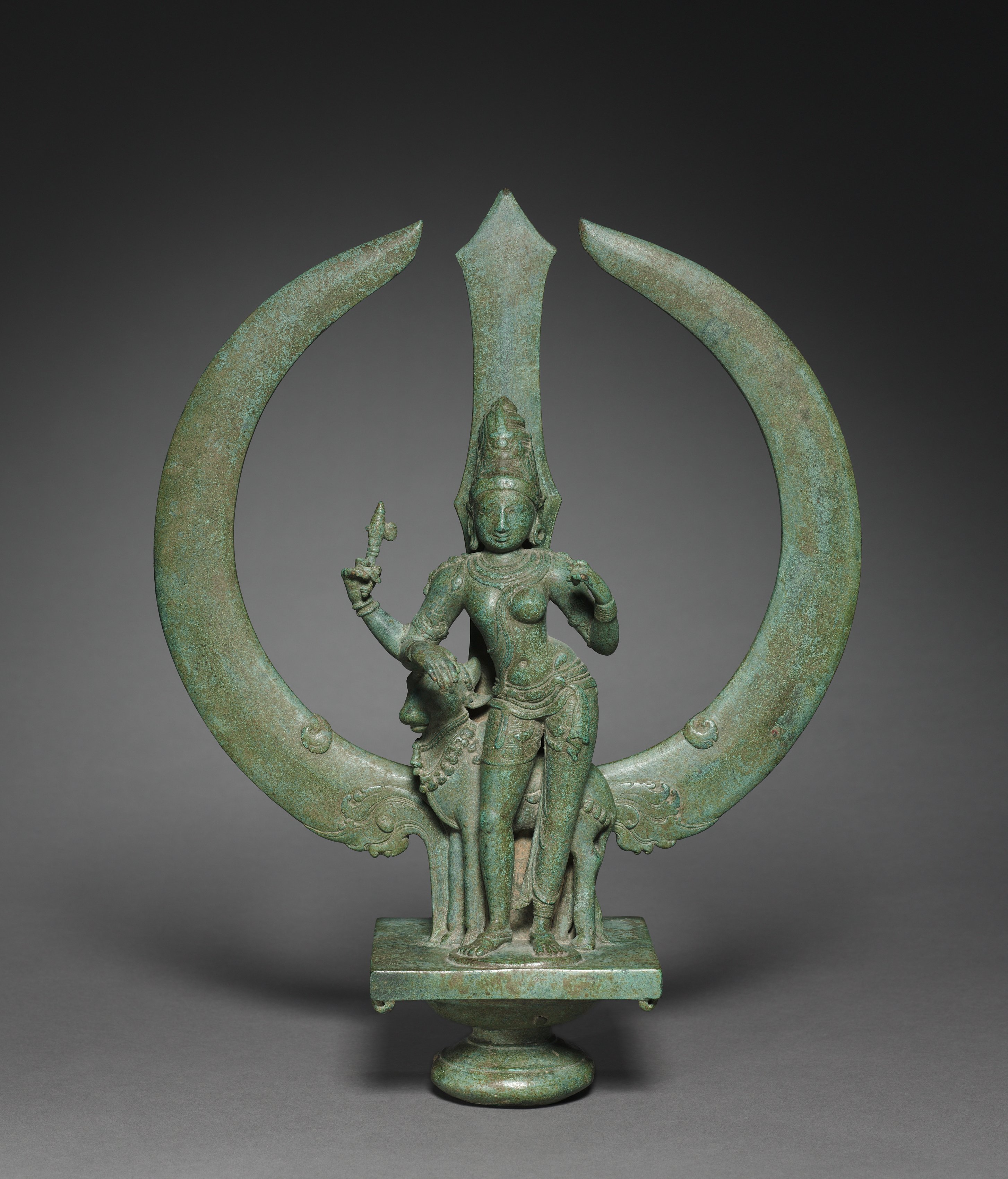 Trident with Shiva as Half-Woman (Ardhanarishvara)