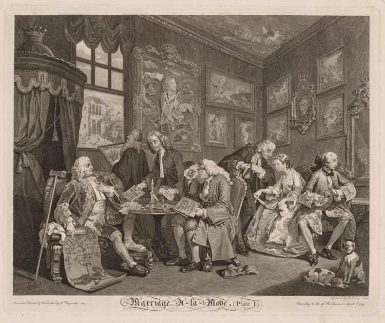 The Marriage Settlement, Plate 1