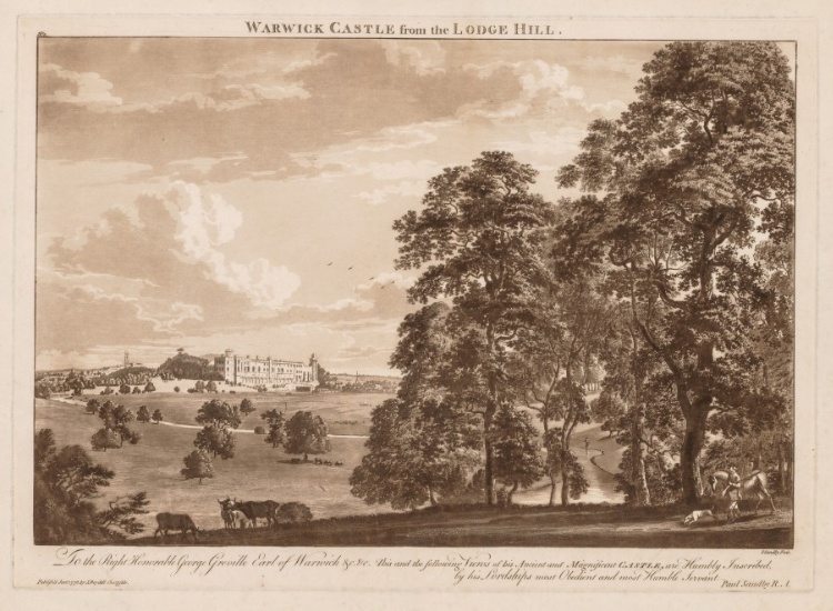 Views of Warwick Castle:  Warwick Castle from the Lodge Hill