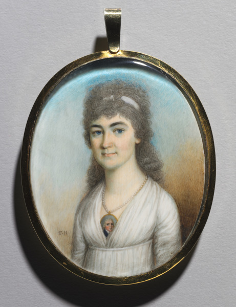 Portrait of a Woman Wearing a Miniature