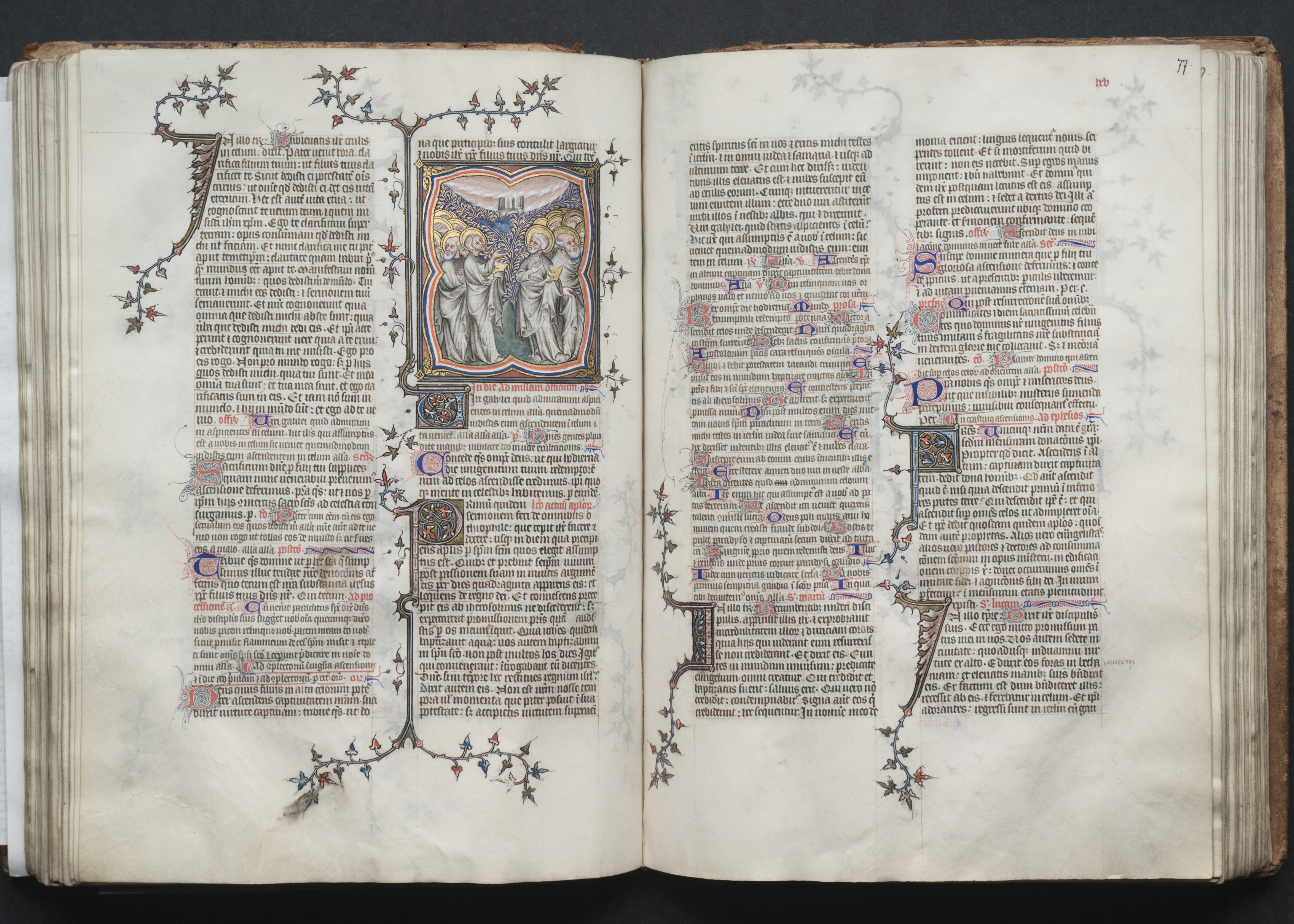 The Gotha Missal:  Fol. 76v, The Ascension