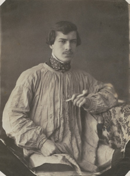 Artist (or Assistant) with Pipe