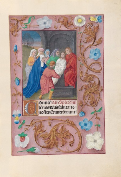 Hours of Queen Isabella the Catholic, Queen of Spain:  Fol. 77r, Entombment