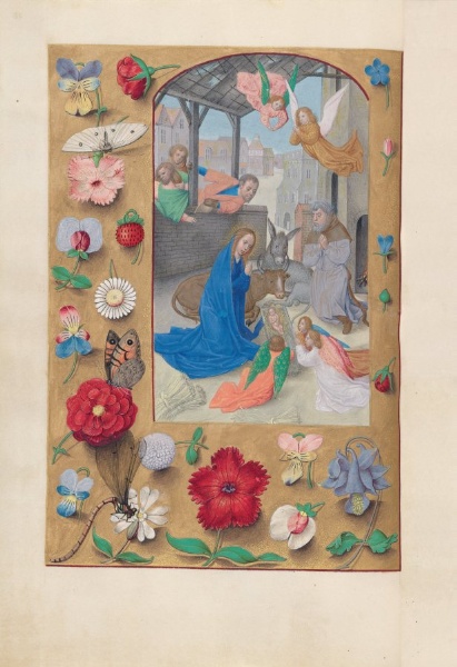 Hours of Queen Isabella the Catholic, Queen of Spain:  Fol. 126v, Nativity