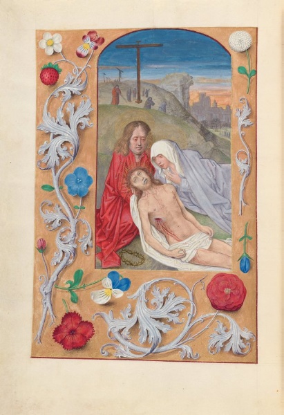 Hours of Queen Isabella the Catholic, Queen of Spain:  Fol. 260v, Lamentation