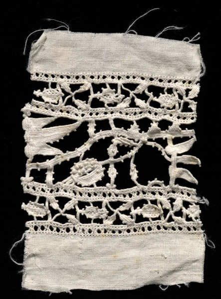Fragment of Needlepoint (Reticella and Cutwork) Lace