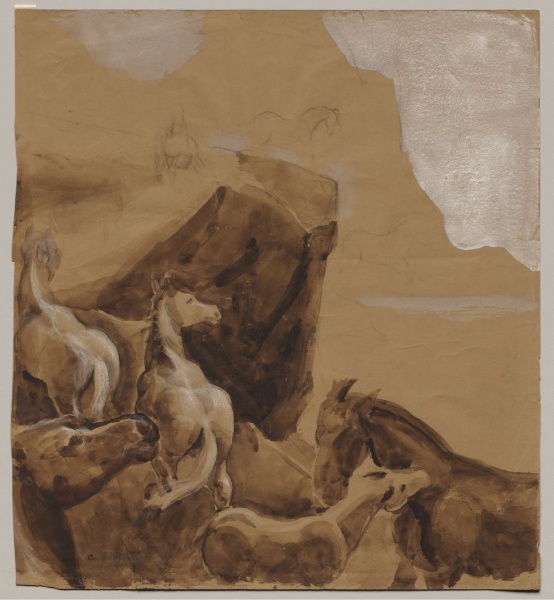 Horses on a Cliff