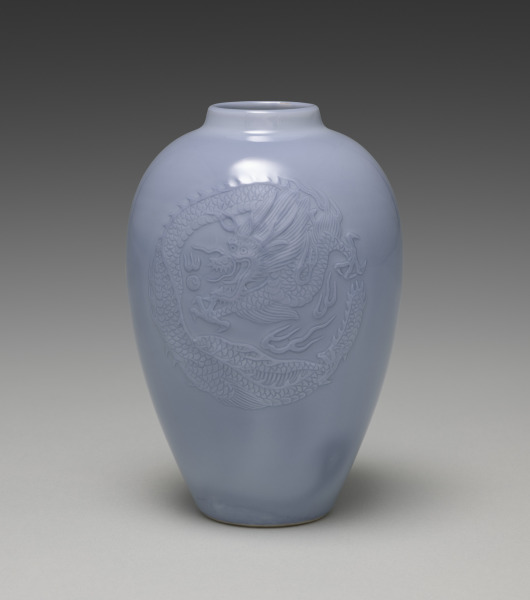 Flower Vase with Dragon Roundels