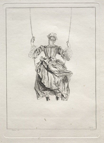 Woman on a Swing, Viewed From Behind