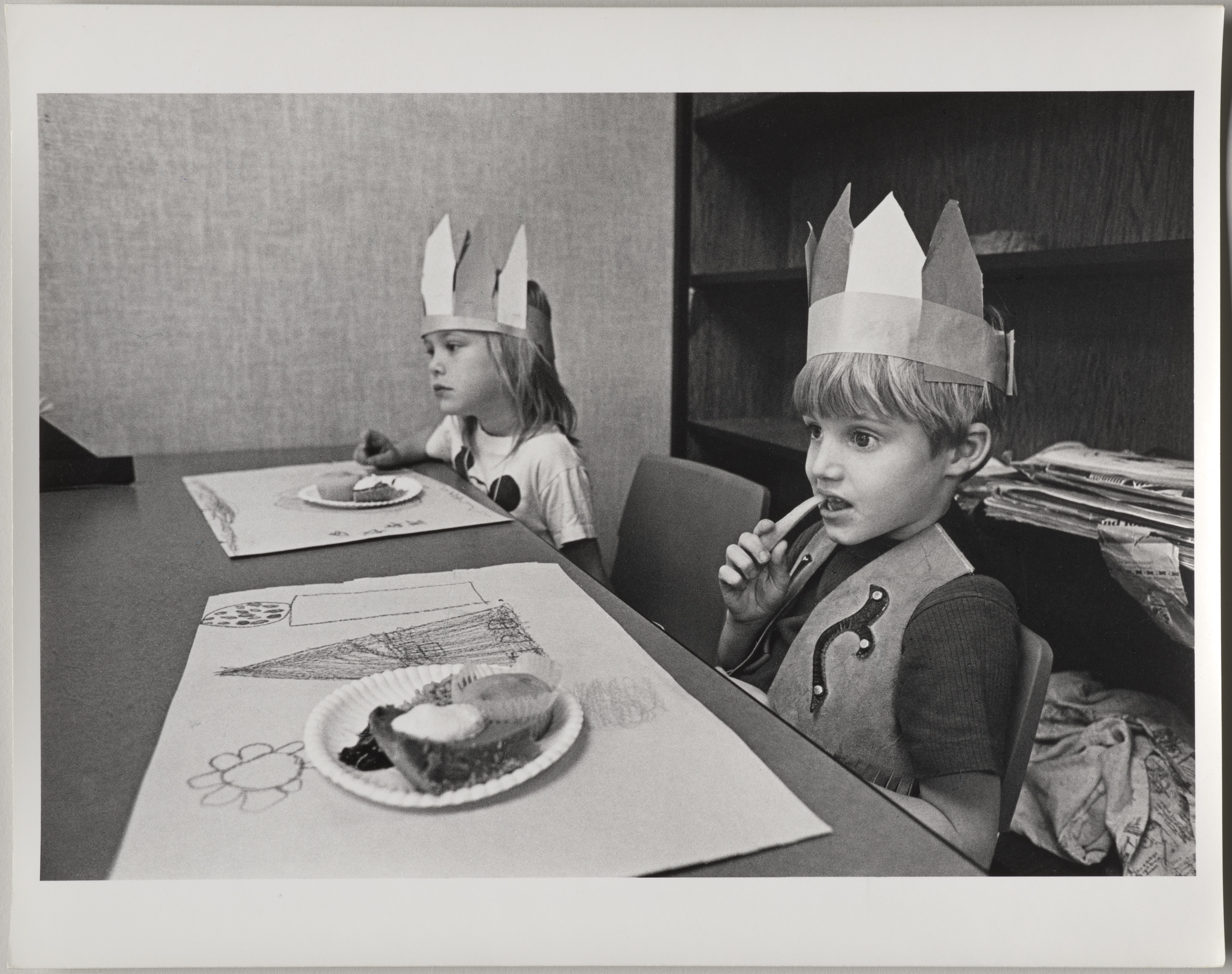 Kids with Thanksgiving Hats, Tri-Valley Area, Northern California