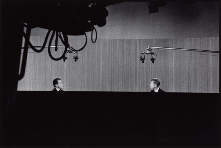 John F. Kennedy and Richard Nixon in televised debate