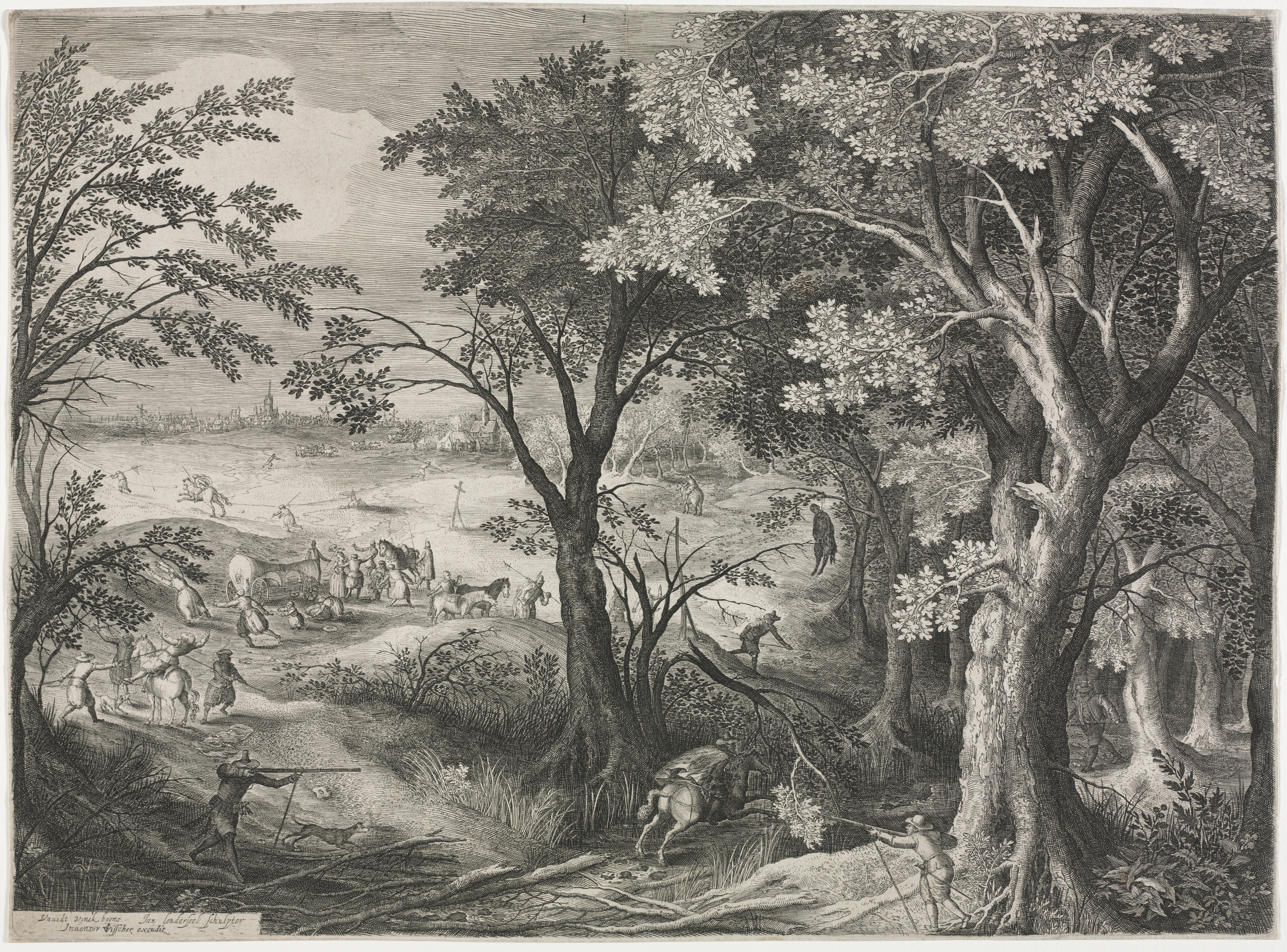 Landscape with Travelers Attacked by a Gang of Robbers