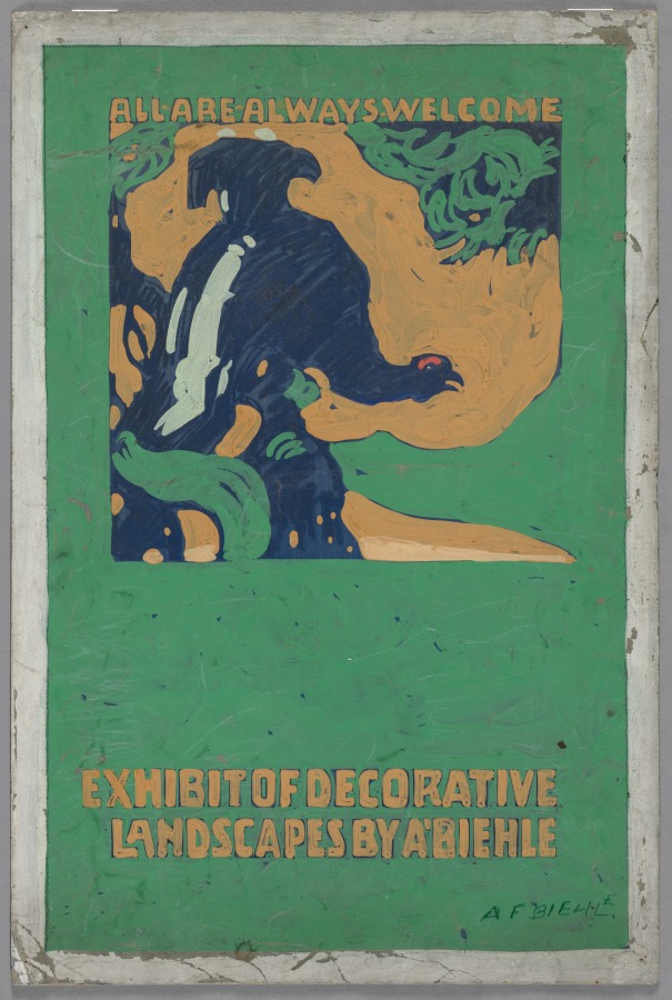 Exhibit Poster Announcement, August Biehle, Jr., c 1900– 1910