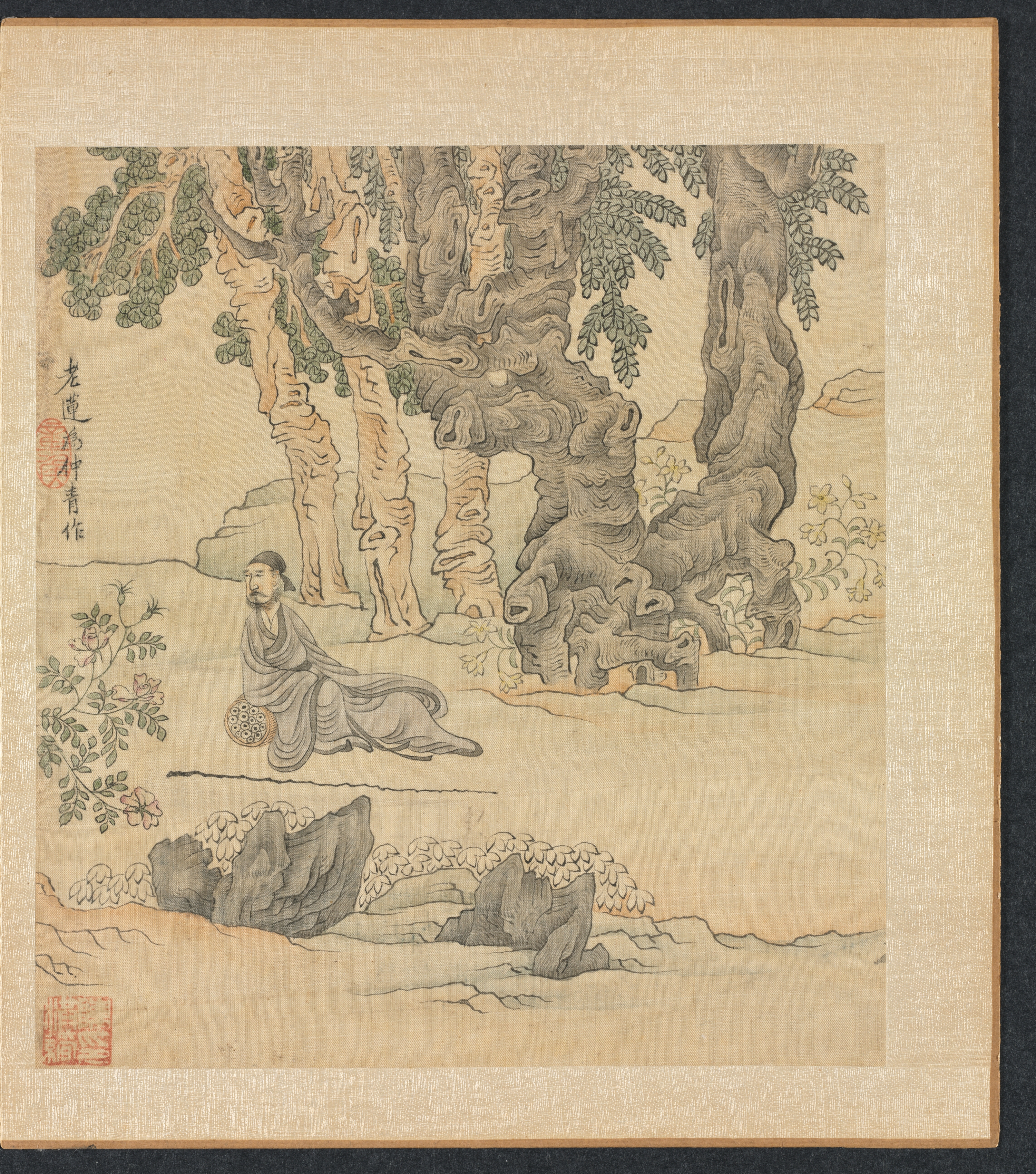 Paintings after Ancient Masters: Portrait of Zhongqing in a Landscape