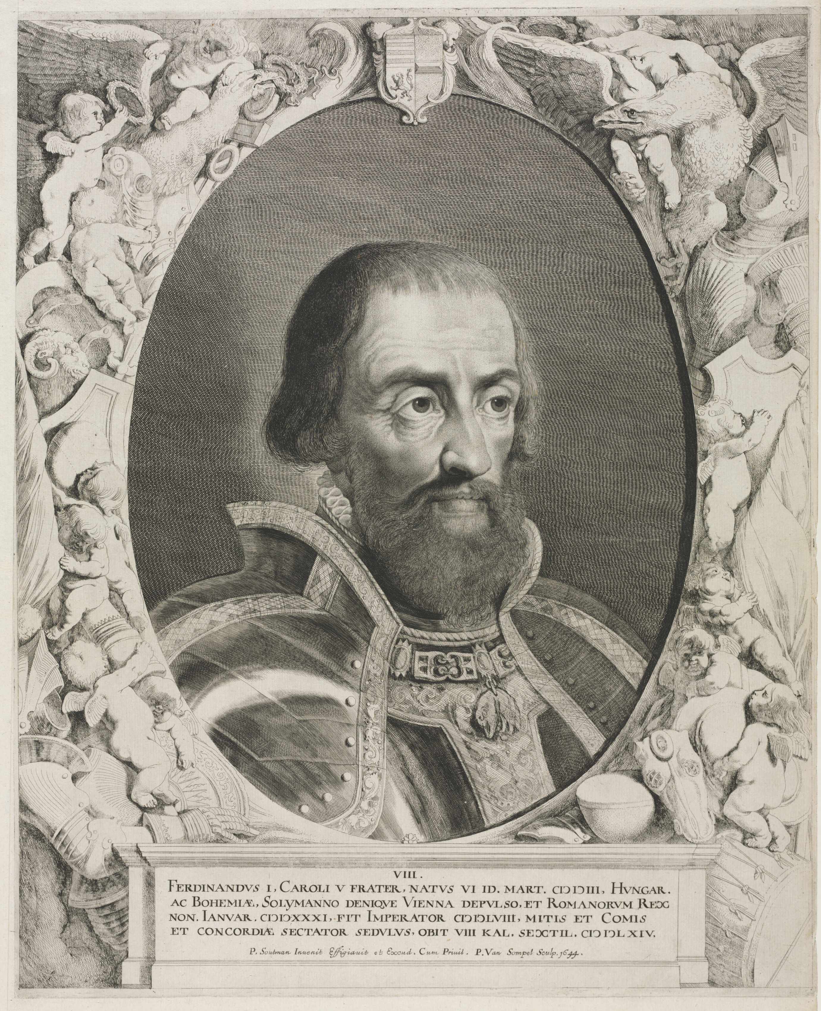 Portrait of Emperor Ferdinand I, from the series Imperatores Domus Austriacæ ...