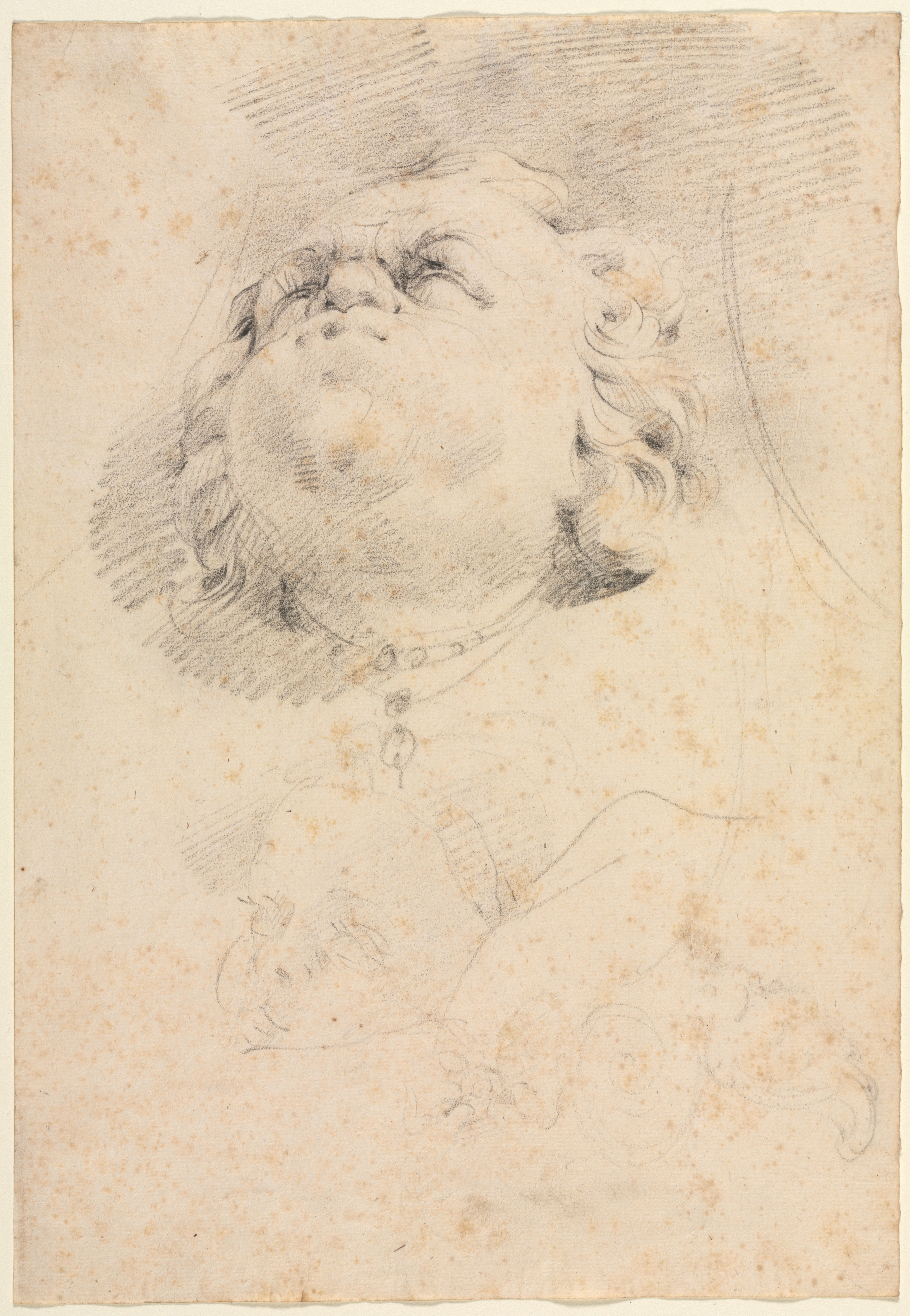 Sketch of a Heads after Giambologna's Neptune Fountain