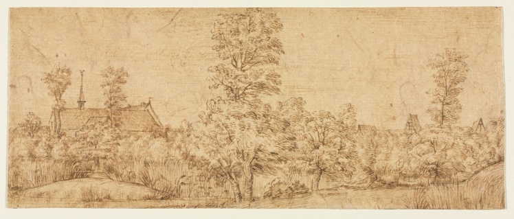 Trees before a Village