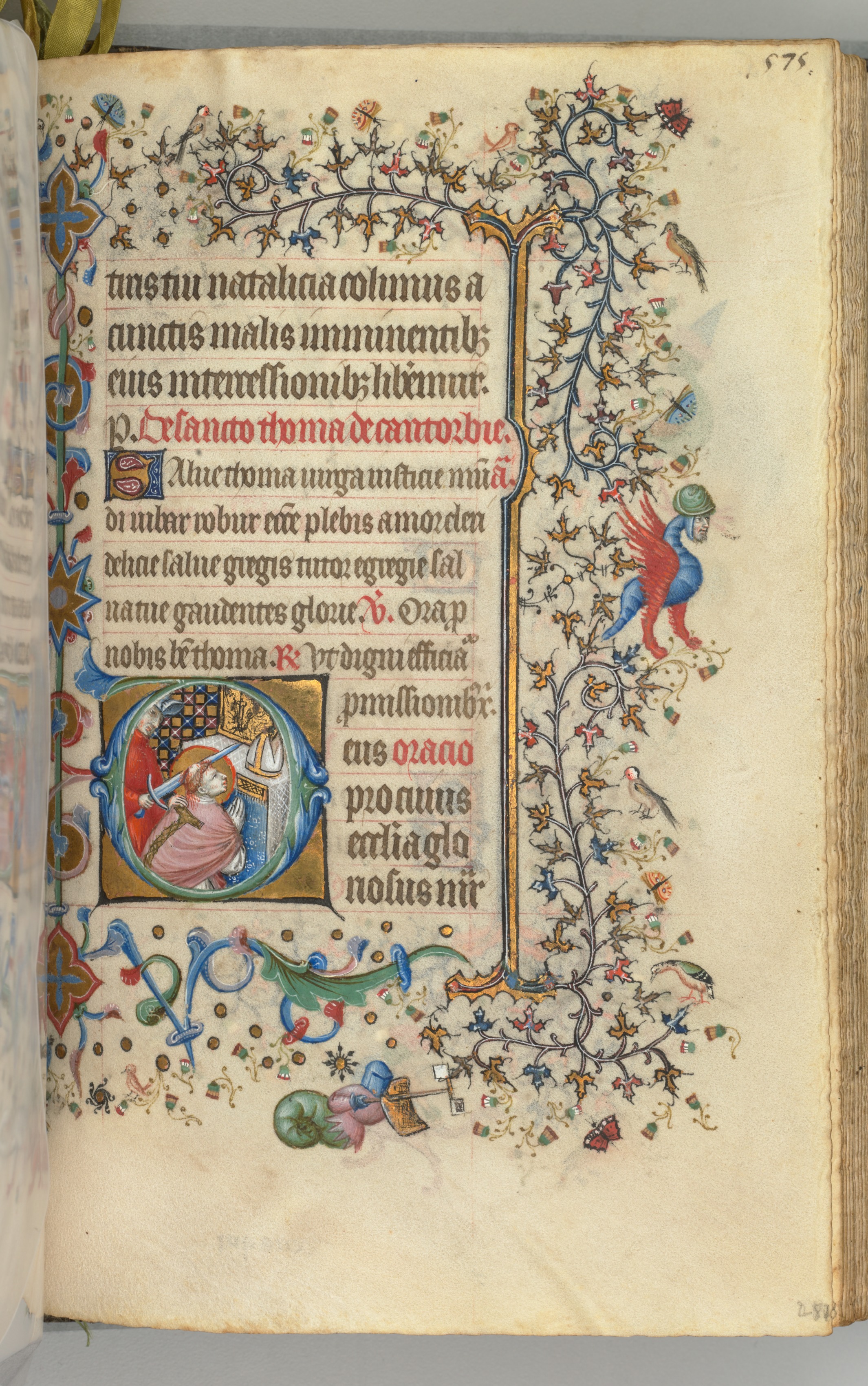 Hours of Charles the Noble, King of Navarre (1361-1425): fol. 282r, St. Thomas à Becket