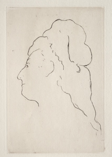Profile of Eva Gonzalès turned to the left