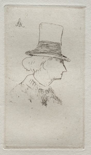 Profile Portrait of Charles Baudelaire