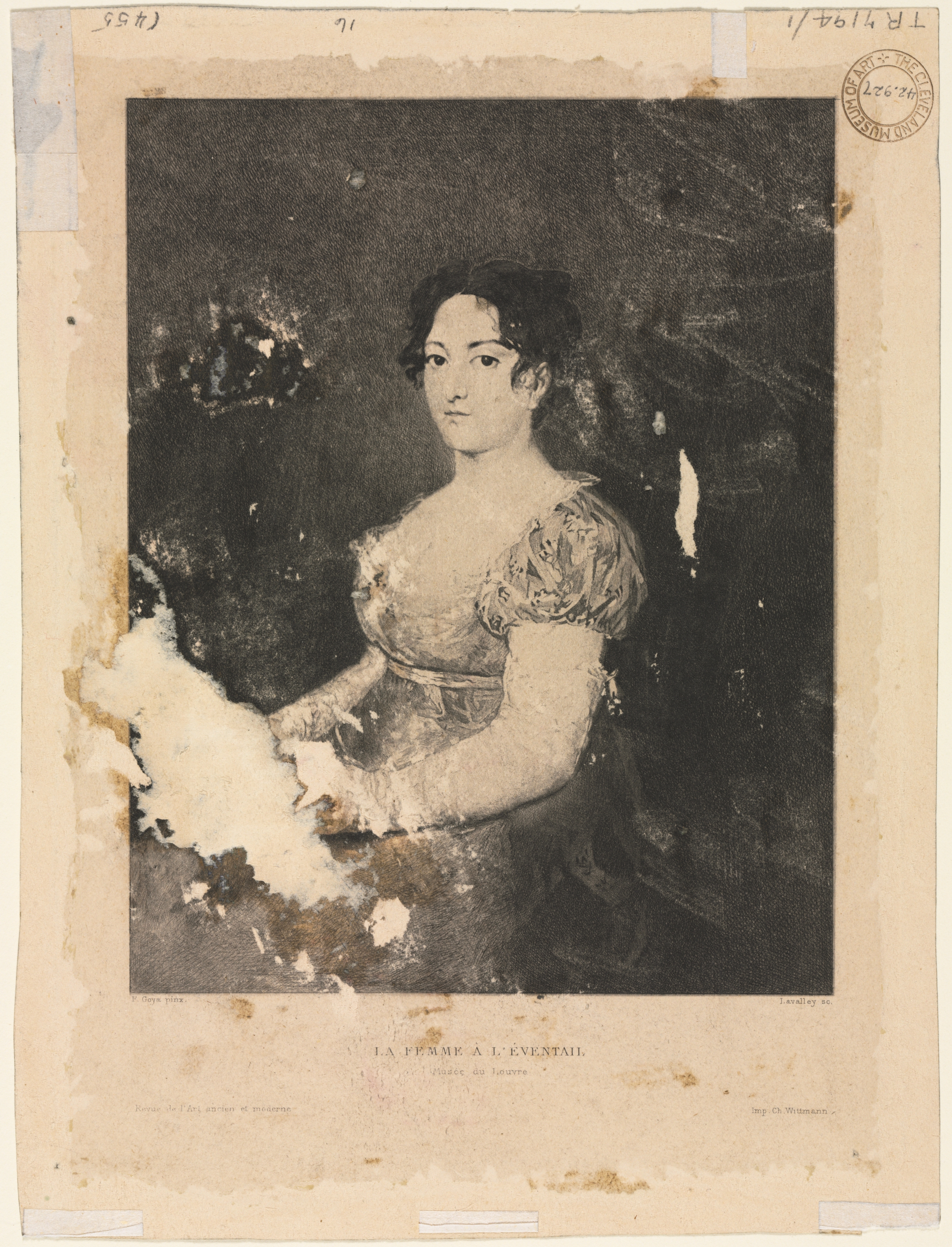 La femme à l'éventail, after Goya (verso)