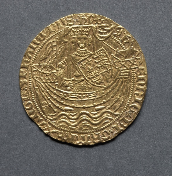 Noble: Henry VI in Ship with Shield of Arms (obverse)