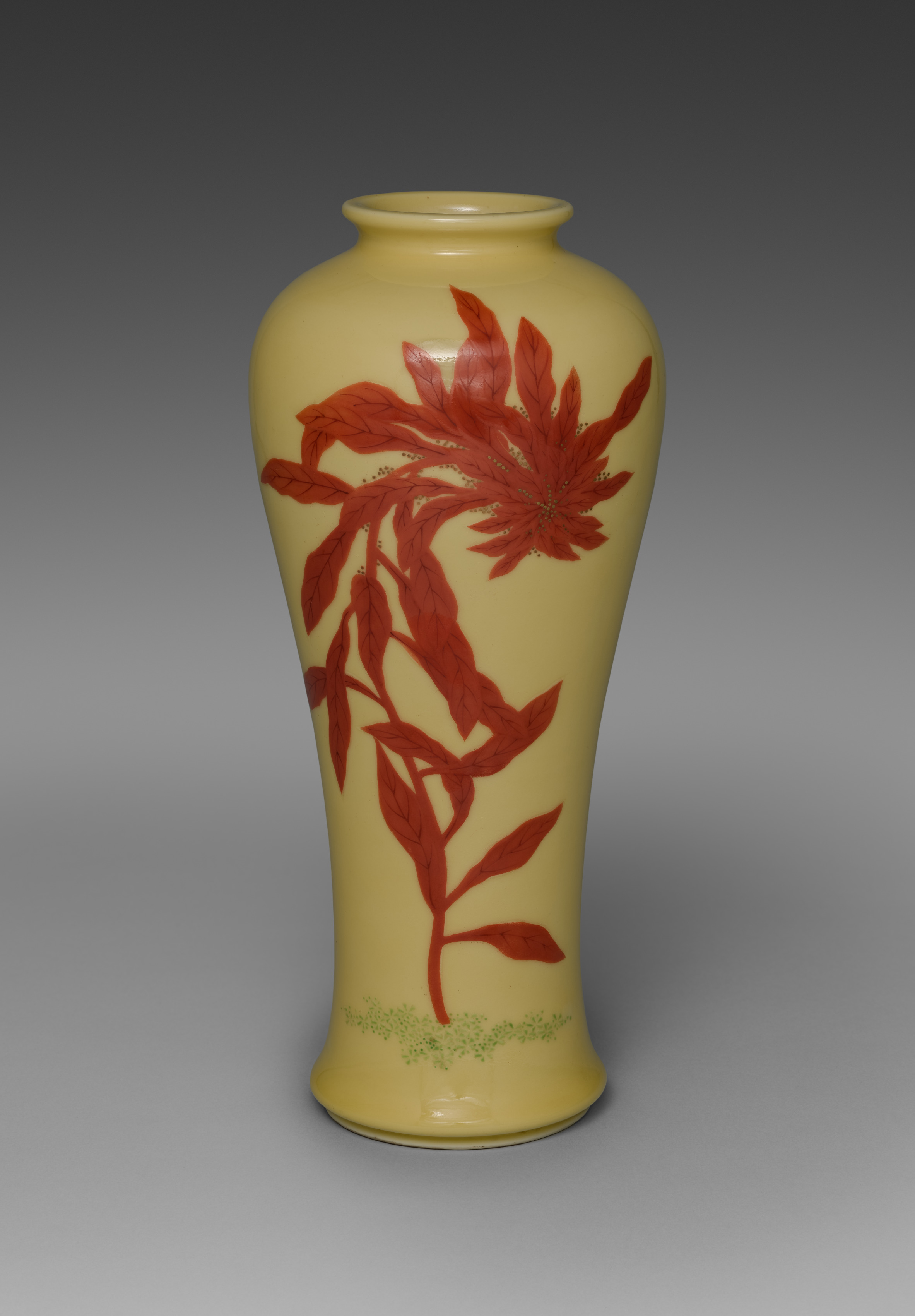 Prunus Vase with Amaranth