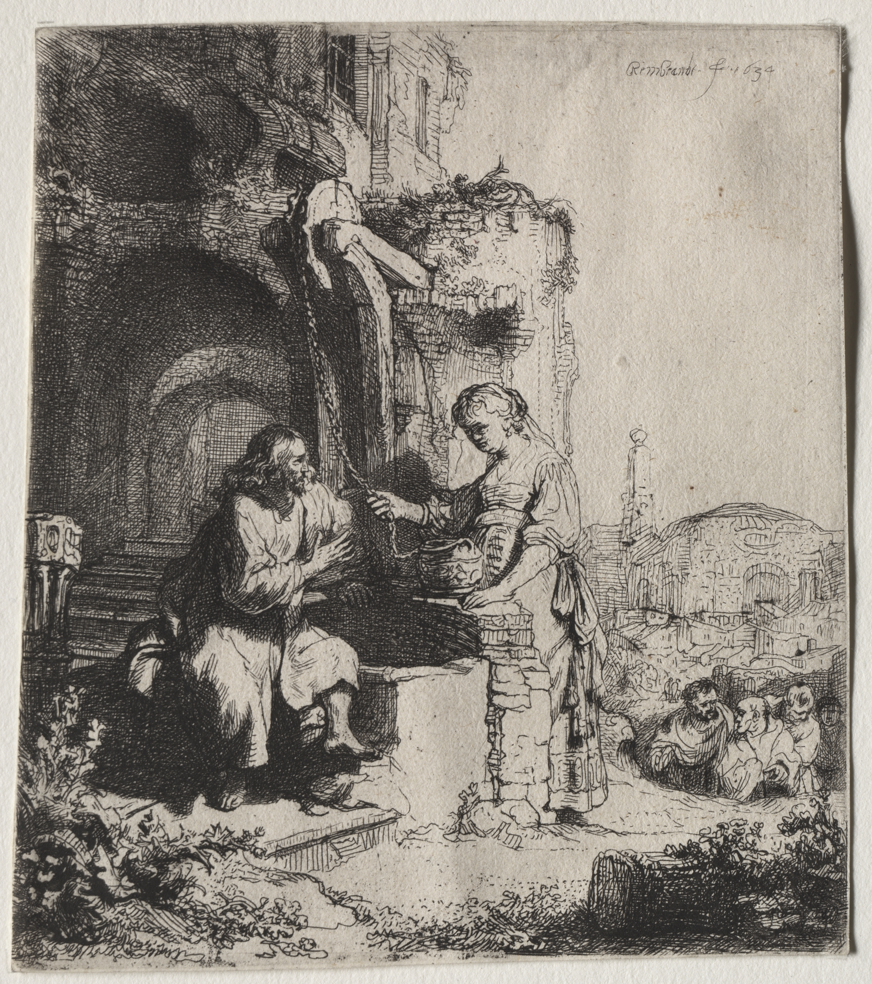 Christ and the Woman of Samaria  Among Ruins