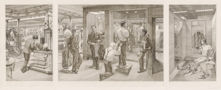 Suit Shopping: An Engraved Narrative: Scenes 3, 4, and 5