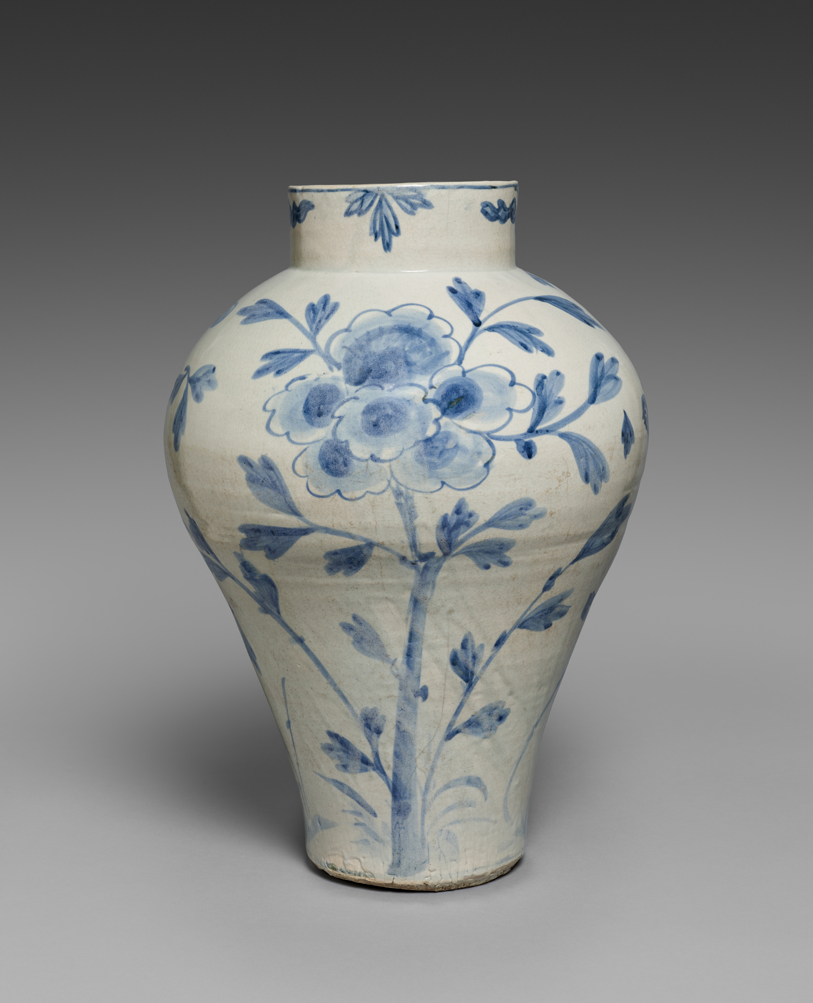 Vase with Bird and Flower Design