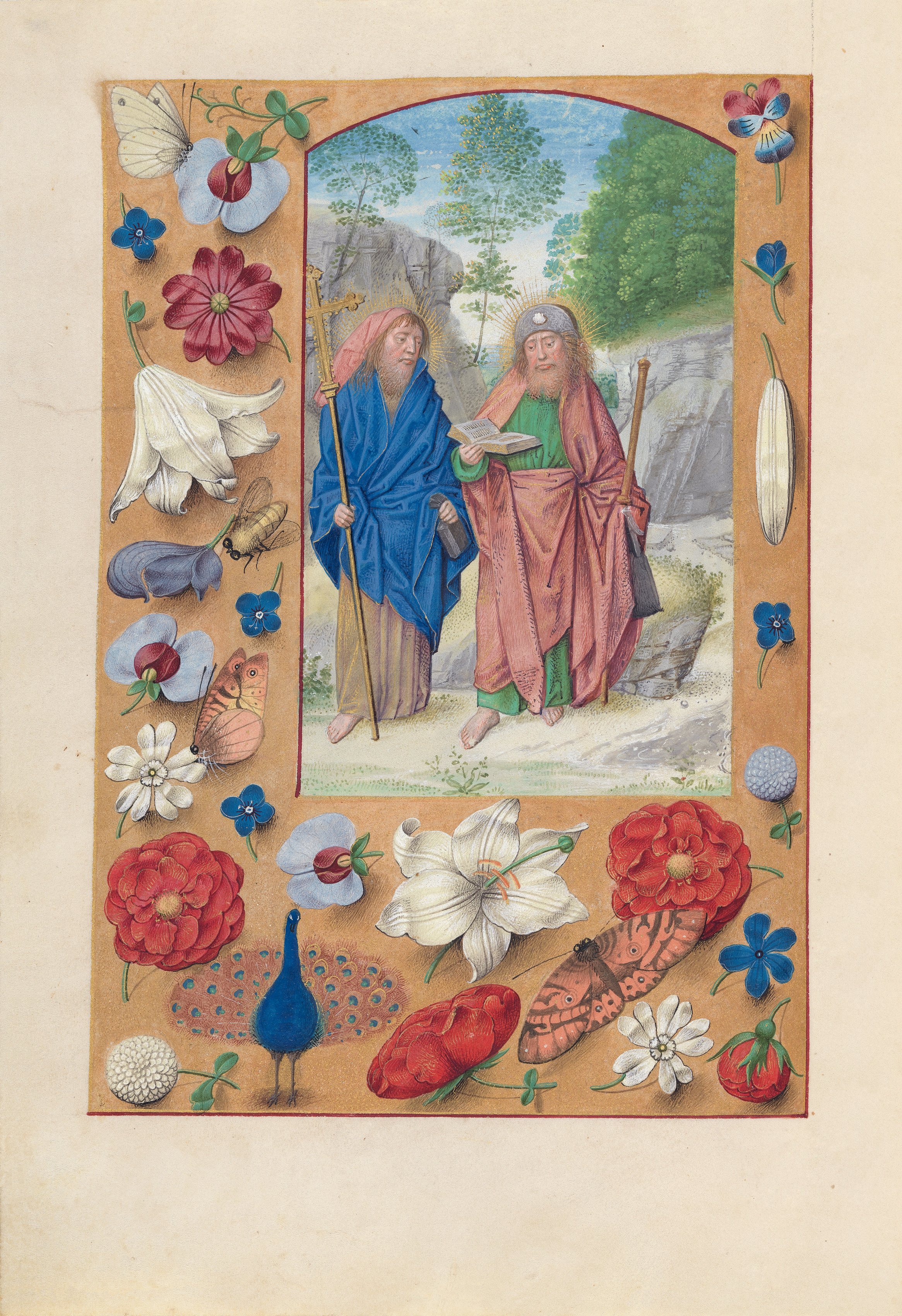 Hours of Queen Isabella the Catholic, Queen of Spain:  Fol. 175v, Saints Philip & James