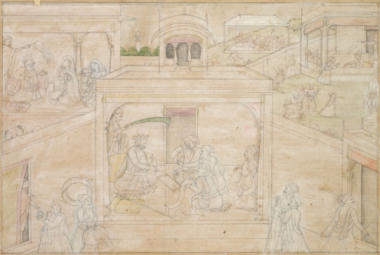 Bhima's Consultation with the Astrologer: Scene from the Nala-Damayanti Drawings