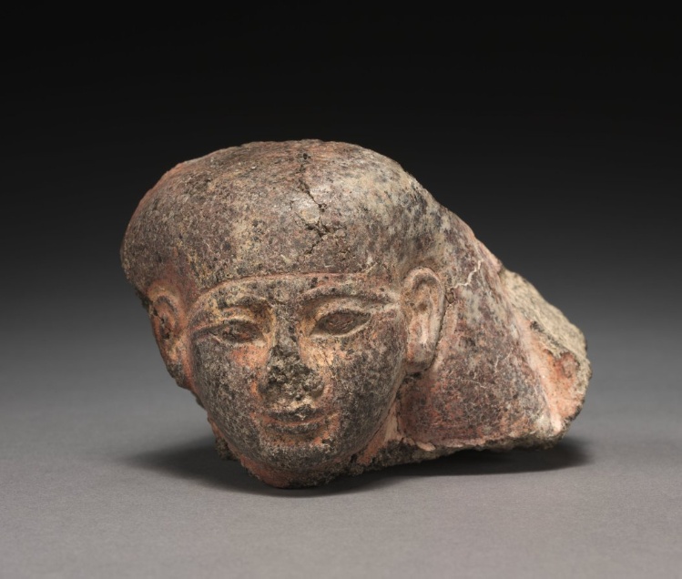 Male Head, perhaps from a Pair Statue