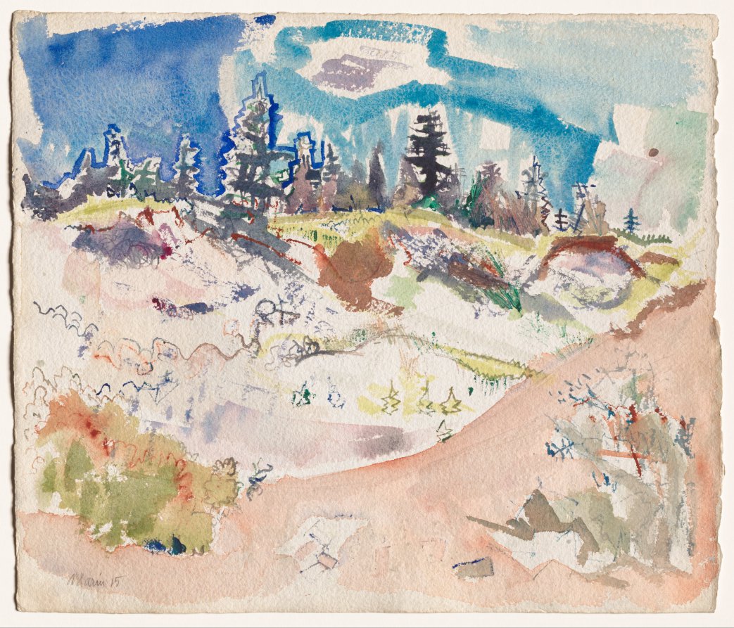 Sand Dunes, Wallace Head, Maine, John Marin, 1915
