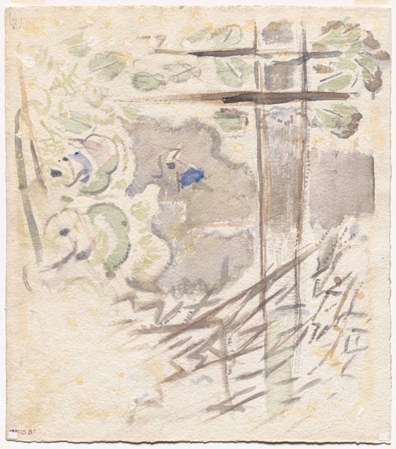 Landscape (verso), John Marin, 1914