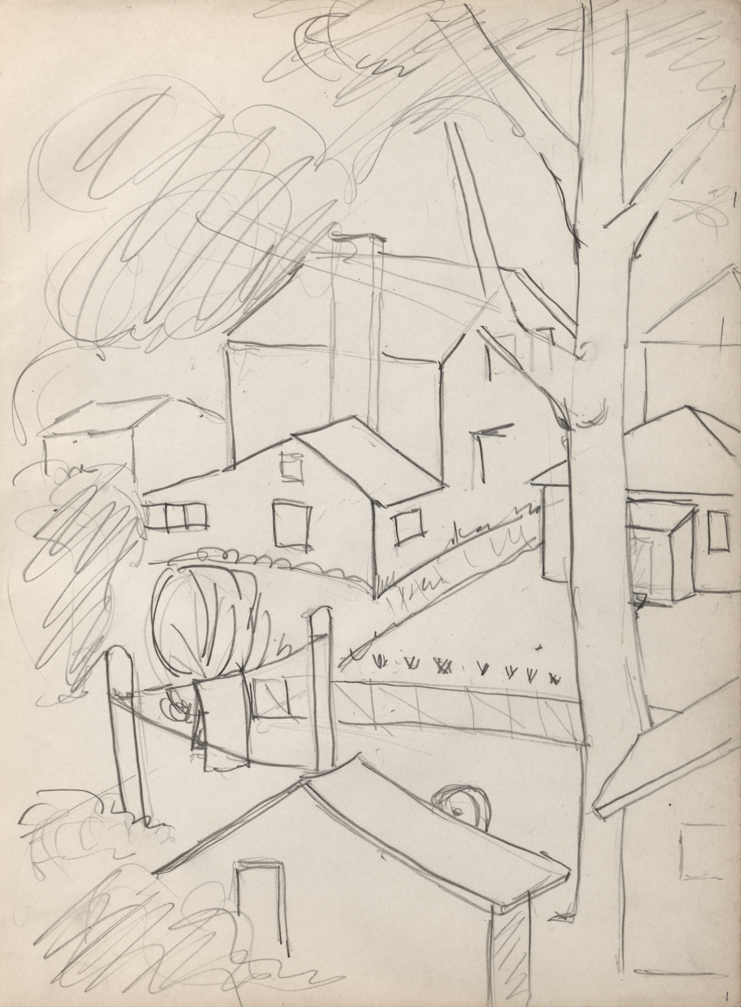 Sketchbook No. 2, page 1: Houses and Gardens