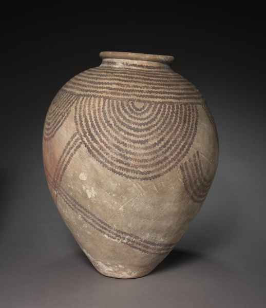 Decorated Jar with Rope Pattern