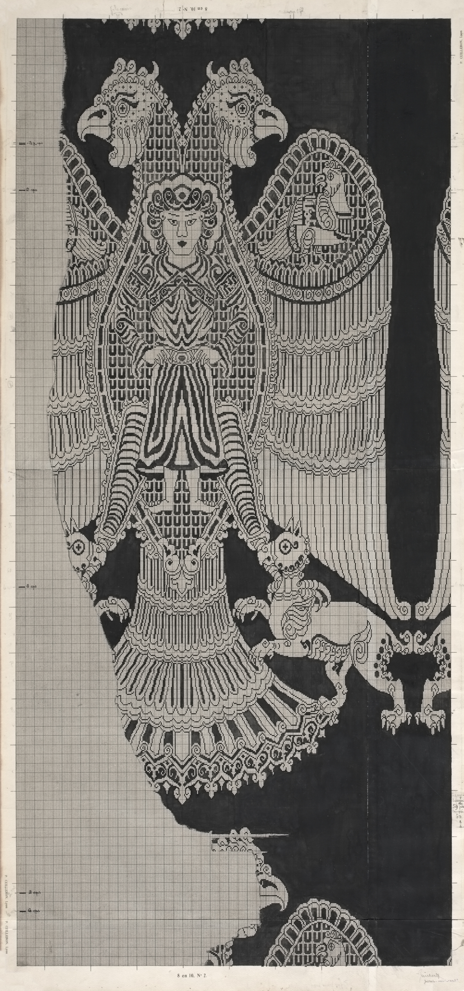Schematic Drawing of Buyid Silk (1962.264)