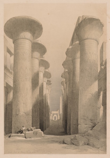 Egypt and Nubia:  Volume I - No. 20, Great Hall at Karnak, Thebes