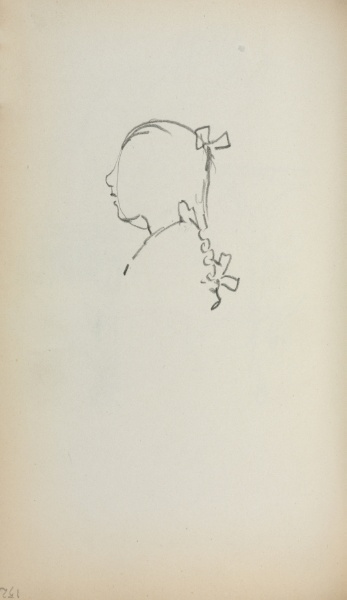 Italian Sketchbook: Head of a Girl in profile (page 152)