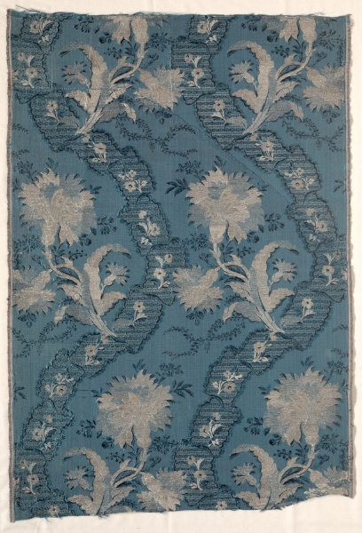 Two Joined Panels of Figured Silk