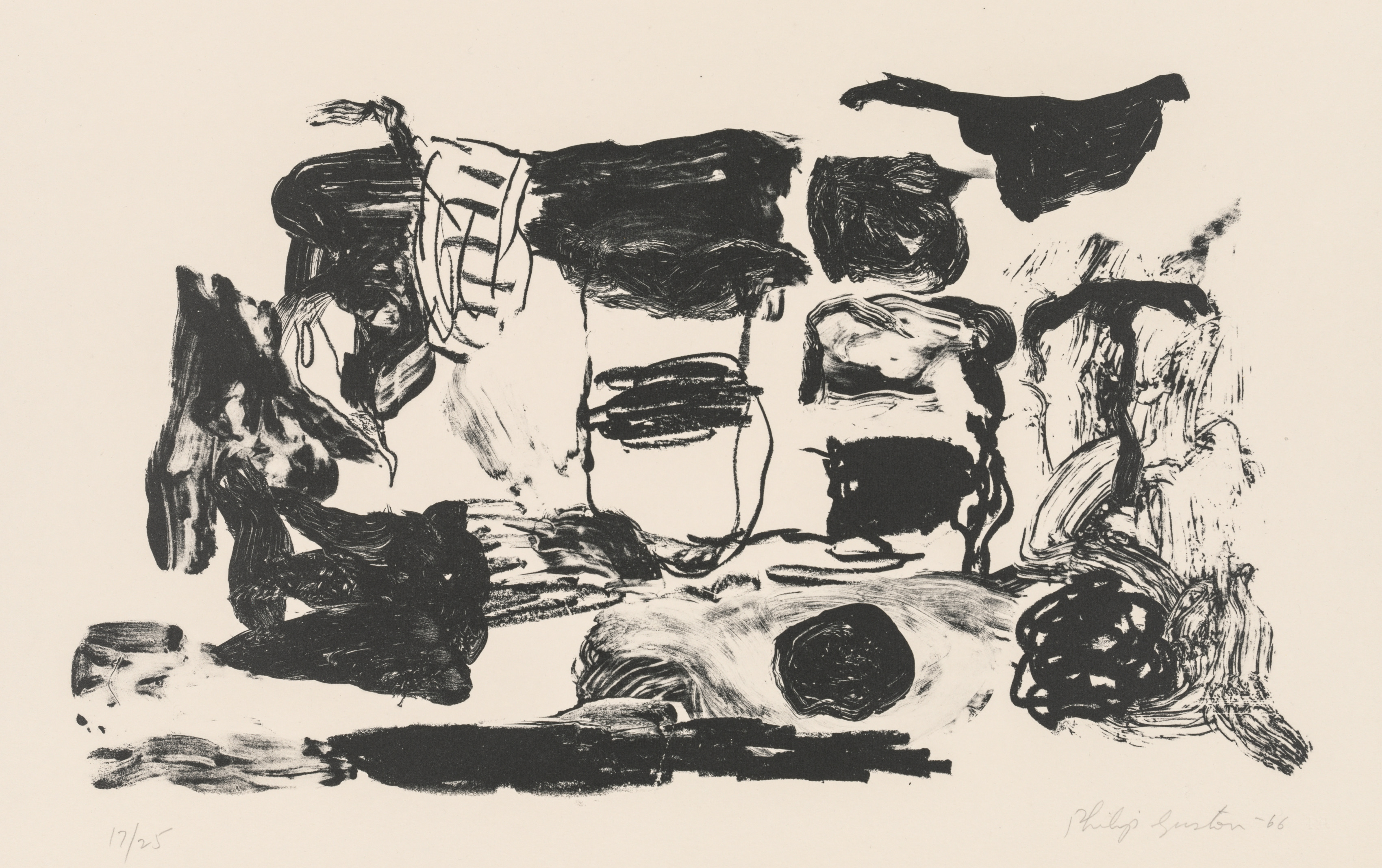 A Suite of Ten Lithographs by Philip Guston: Untitled # 10