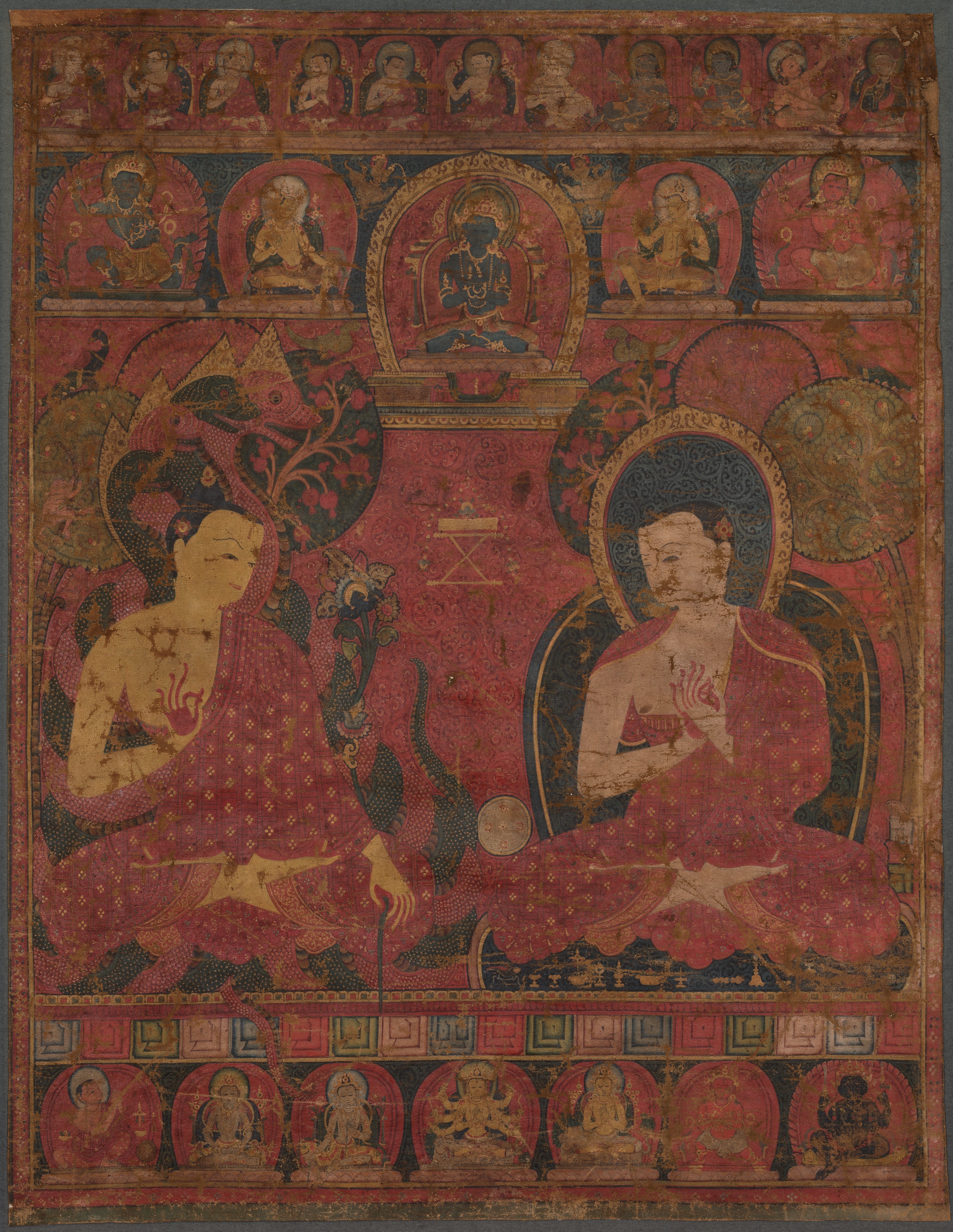 Nagarjuna (c. 150–250 CE) with a Buddhist Master